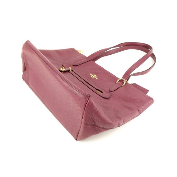 Coach Taylor Wine Leather Shoulder Bag 38312 - Picture 2 of 13